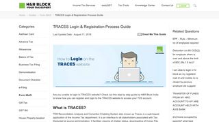 Traces Login & Registration Process Guide For TDS Account Access