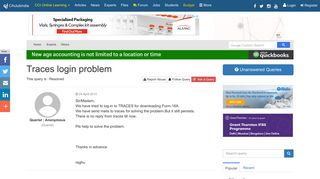 Traces login problem - CAclubindia