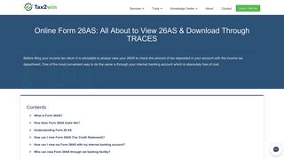Online Form 26AS: All About to View 26AS & Download Through ...