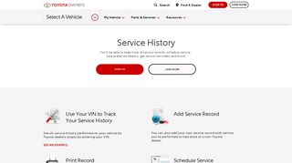 Track Your Service Records with Your Toyota Owners Account