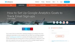 How to Set Up Google Analytics Goals to Track Email Sign-ups ...