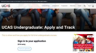 Sign in to UCAS Apply & Track here
