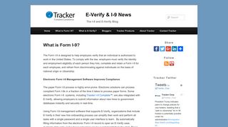 What is Form I-9- Tracker Corporation | E-Verify & I-9 News