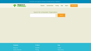 Search for a Volunteer Organization | Track It Forward