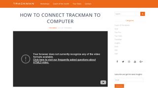 How To Connect TrackMan To Computer | TrackMan Golf