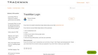 TrackMan Login – TrackMan