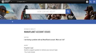 ManiaPlanet Account Issues - Ubisoft Support