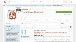 TrackMaven Reviews 2018 | G2 Crowd