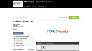 TrackResults Software, L.L.C. - ARDA Resort Buyers Marketplace