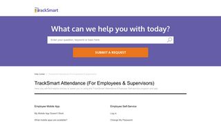 TrackSmart Attendance (For Employees & Supervisors) – Help Center