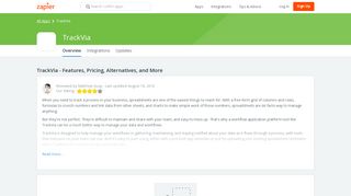 TrackVia - Features, Pricing, Alternatives, and More | Zapier