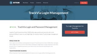 TrackVia Login Management - Team Password Manager - Bitium