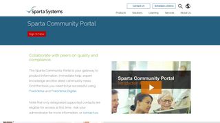 Community Portal | Quality Management Resources | Sparta Systems