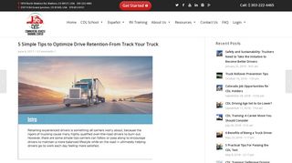 5 Simple Tips to Optimize Drive Retention-From Track Your Truck ...