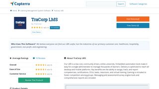 TraCorp LMS Reviews and Pricing - 2019 - Capterra