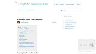 TracPlus for iPhone / iPad User Guide – TracPlus