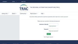 My Account - The Regional Automation Consortium (TRAC) - TRACpac