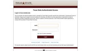 Tracs - Texas State University