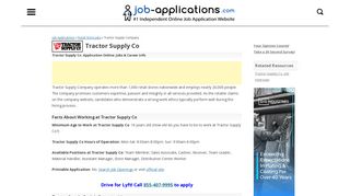 Tractor Supply Company Application, Jobs & Careers Online