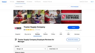 Working as a Manager at Tractor Supply Company: Employee ...