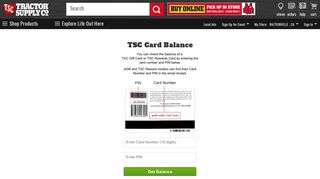 Check Gift Card Balance - Tractor Supply Co.