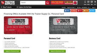 Financing and Credit Cards | Tractor Supply Co.