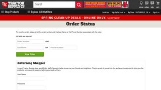 Order Look Up - Tractor Supply Co.