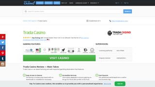 Trada Casino Online: Mobile Info, Games, Bonuses – Keytocasino