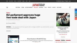 EU parliament approves huge free trade deal with Japan - Japan ...