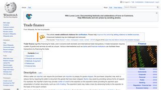 Trade finance - Wikipedia