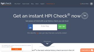 Vehicle check, car history check, UK reg checker | Official HPI Check®