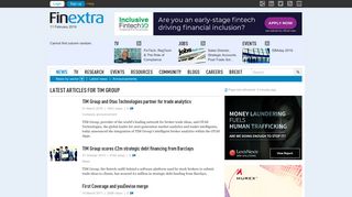 Finextra: latest articles for TIM Group