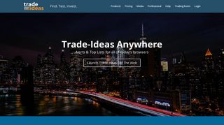 Web-based version of Trade-Ideas for use anywhere