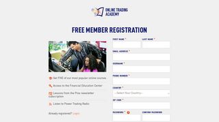 Free Membership Registration Signup | Online Trading Academy