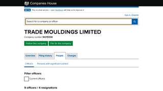 TRADE MOULDINGS LIMITED - Officers (free information from ...