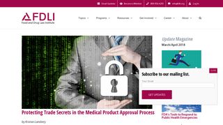 Protecting Trade Secrets in the Medical Product Approval Process ...