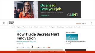 How Trade Secrets Hurt Innovation - Harvard Business Review