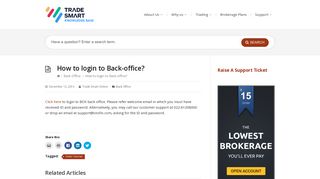 How to login to Back-office? - Knowledge Base - Trade Smart Online