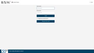 BSH Login Page United States