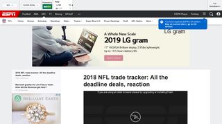 2018 NFL trade tracker - Latest deals, reaction, grades before deadline