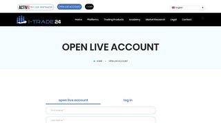 Open Live Account – i-Trade24