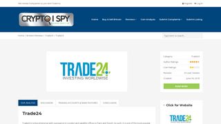 Trade24 Broker Review - Cryptoispy
