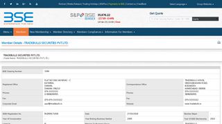 tradebulls securities pvt.ltd. - BSE Ltd-Member Database