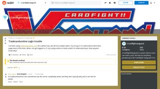 Tradecardsonline Login trouble : cardfightvanguard - Reddit