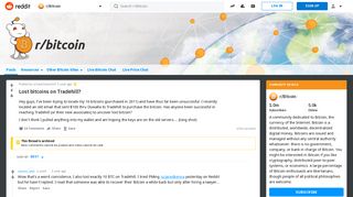Lost bitcoins on Tradehill? : Bitcoin - Reddit