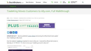 TradeKing Moves Customers to Ally.com, Full Walkthrough ...