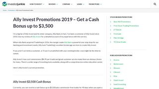 Ally Invest Promotional Codes 2019 | Get a Cash Bonus - Investor Junkie
