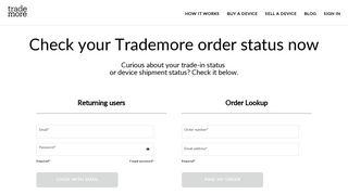 Check your Trademore order status now | Trademore