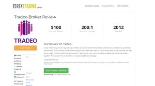 Tradeo Forex Broker Review: Sign Up Bonus, Spreads & Demo ...