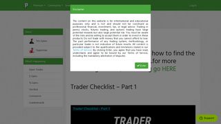 Trader Checklist